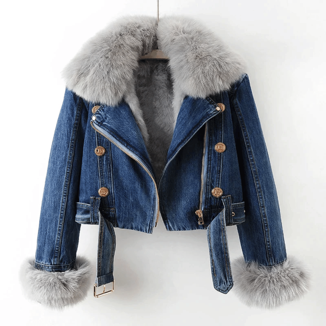 Mona - Urban Denim & Fur Jacket