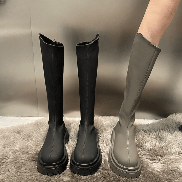 Boots - Gabriella - Höga Med Zipper - Karlinds