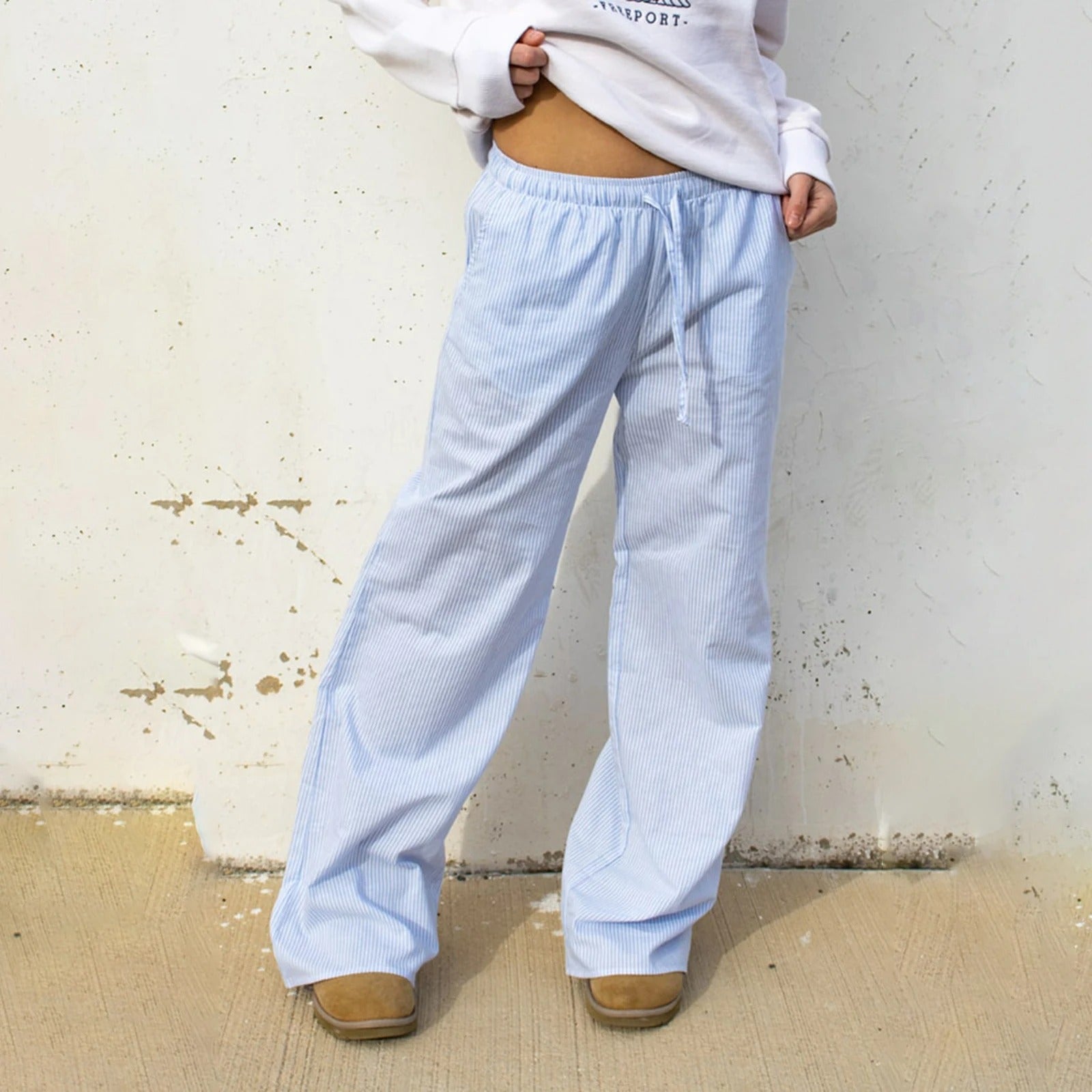 Julia - Cozy Striped Loose Pants