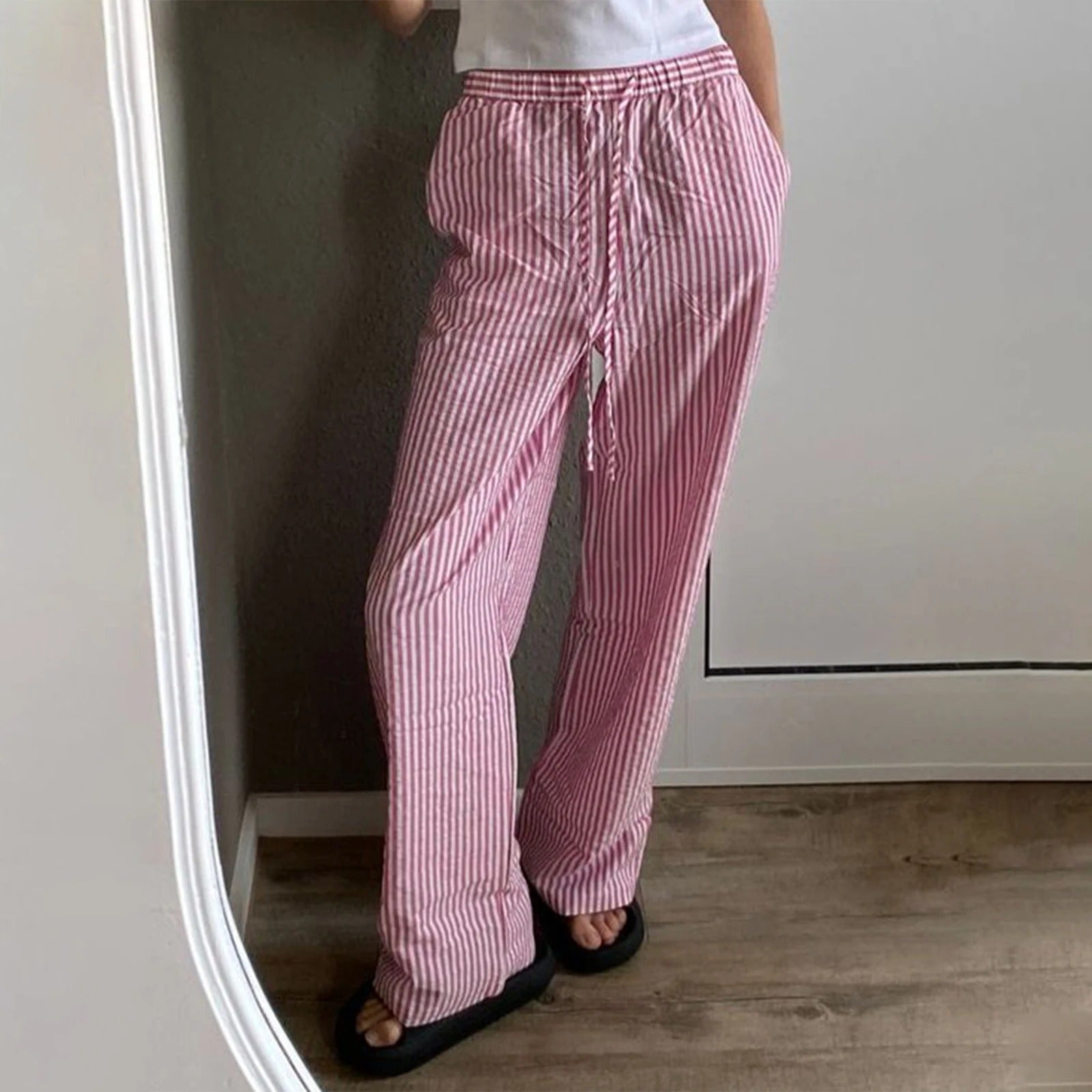 Julia - Cozy Striped Loose Pants