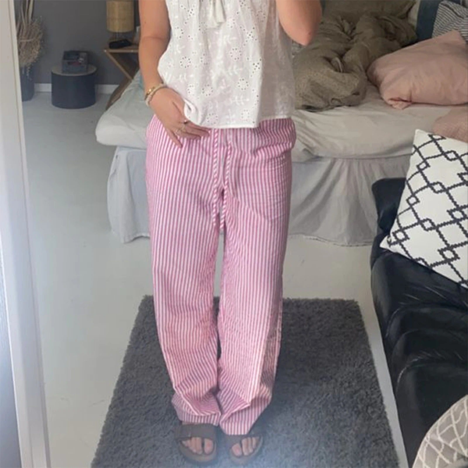 Julia - Cozy Striped Loose Pants