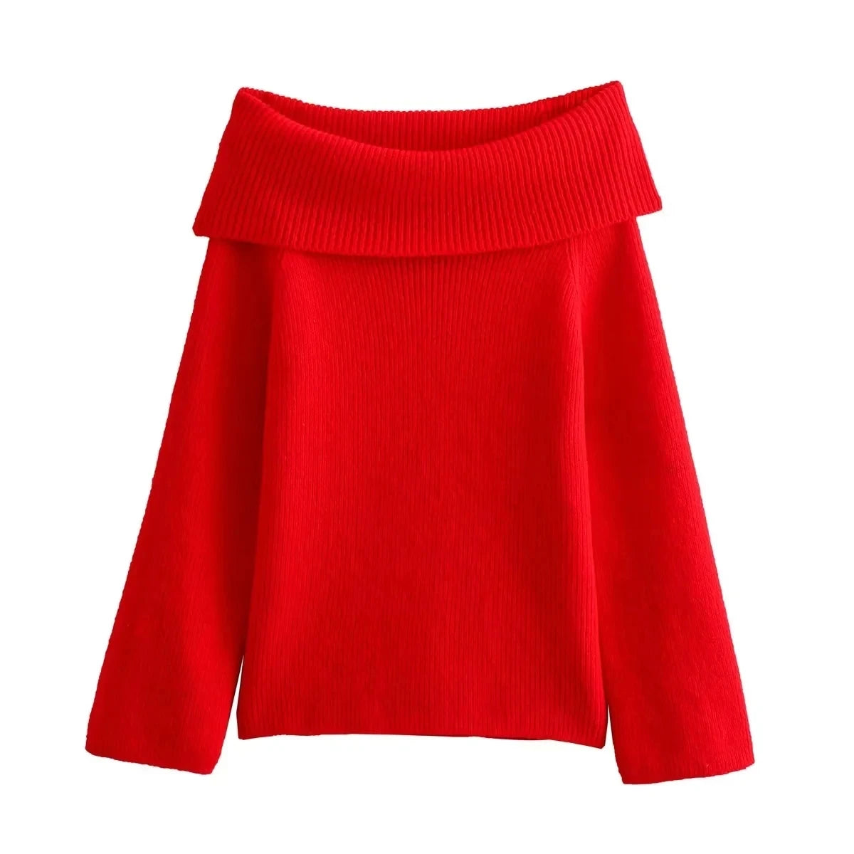 Sophia Off-Shoulder Knitted Sweater