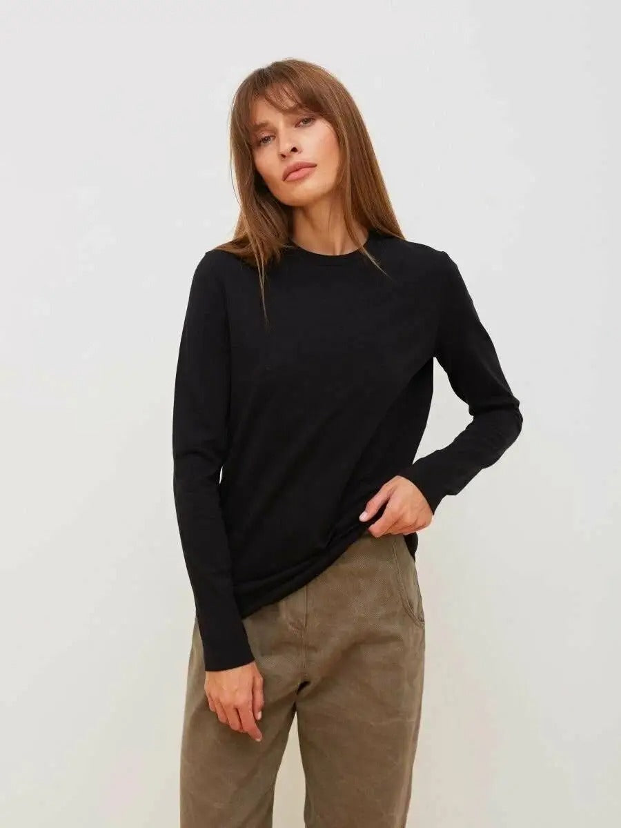 Anna - Basic Long Sleeve Sweater - Oversized